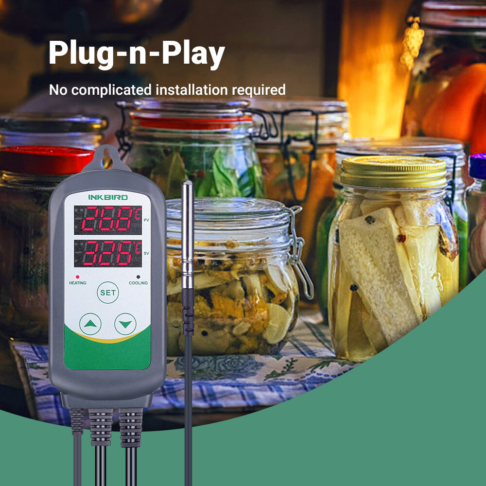 Heating Thermostat Temperature Controller ITC-308+Humidity Controller IHC-200 US