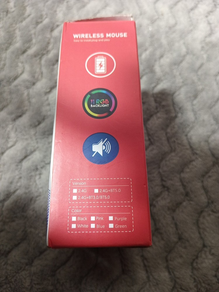 RAPIQUE Bluetooth Wireless Mouse Rechargeable Multi-DeviceTri-Mode, Black