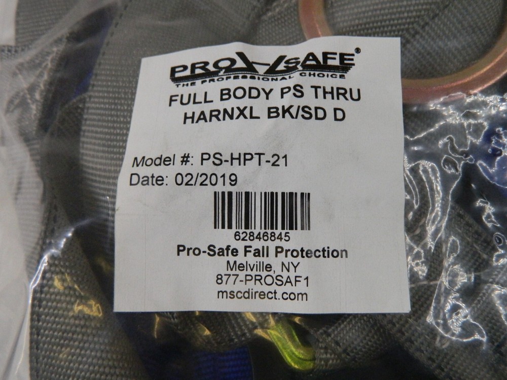 PRO-SAFE Fall Protection Harnesses: 350 Lb X-Large, Polyester PS-HPT-21