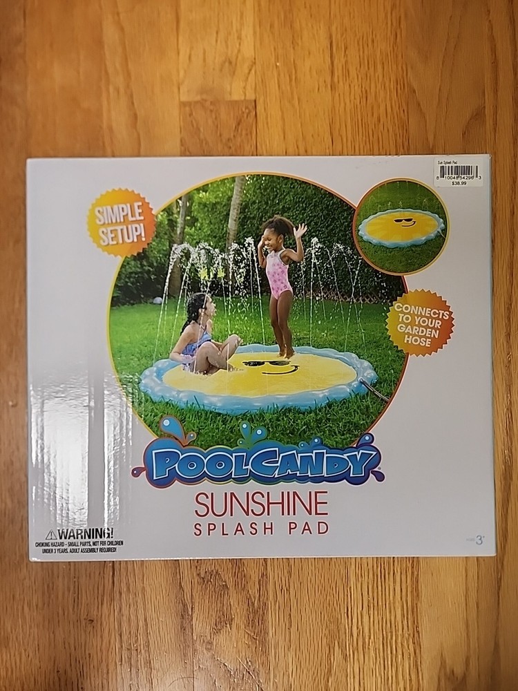 NIB Pool Candy Water Slide / Splash Pad / Smiley Sun