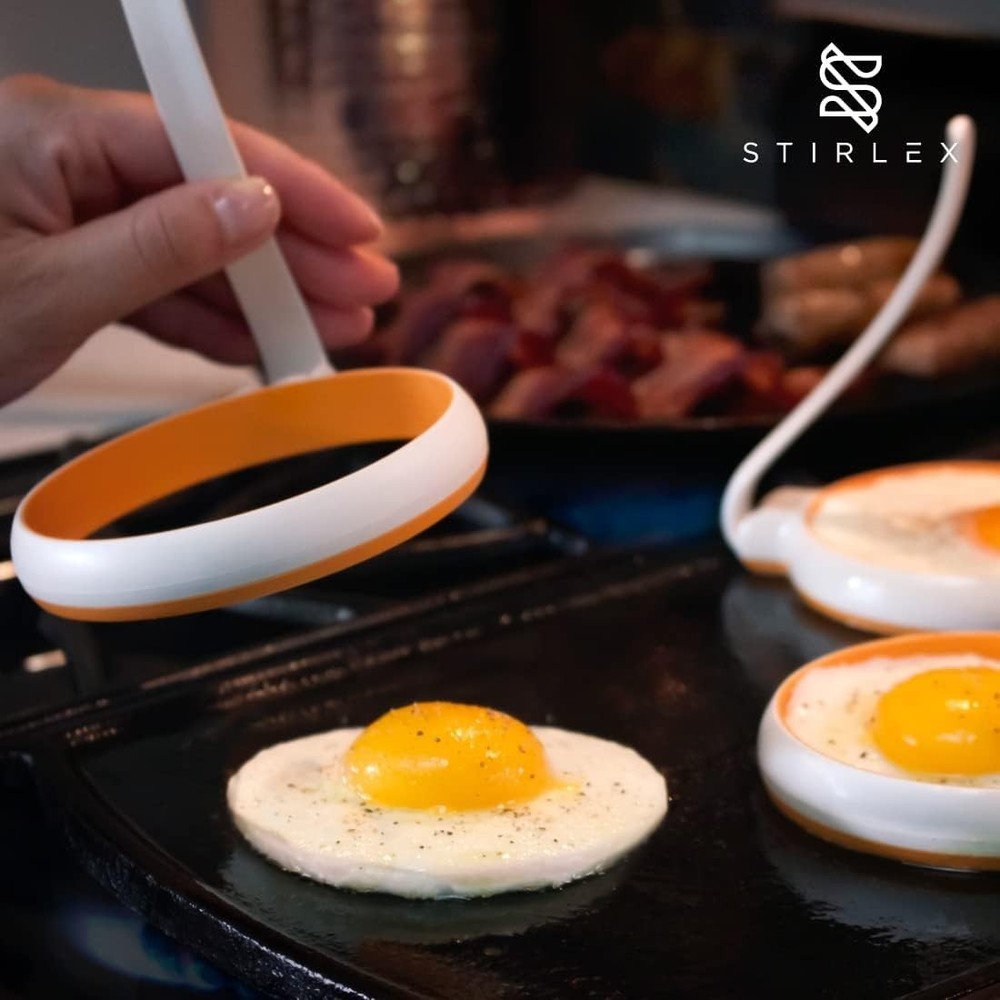 Silicone Fried Egg Rings, 4-Pack - Nonstick, Round Mold