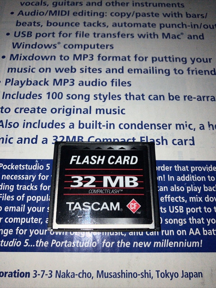 TASCAM Pocketstudio 5 Working w/Flash Card + Adapter + Headphones Version 2