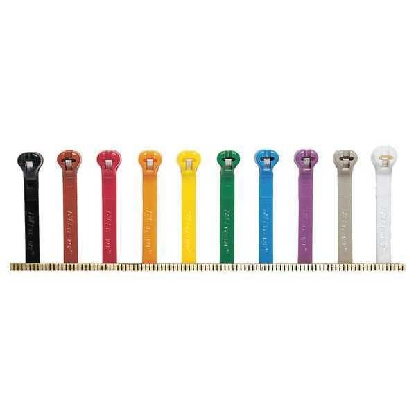 Ty-Rap Ty525m-Clrs Cable Tie Kit, 7-1/2 In L, 1.89 In Max Bundle Dia., Assorted