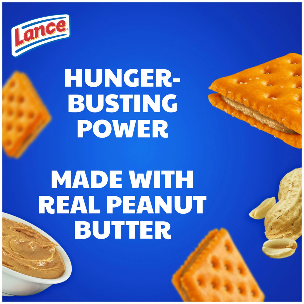 (3PACK)Lance Sandwich Crackers, ToastChee Peanut Butter, 20 Individually Wrapped