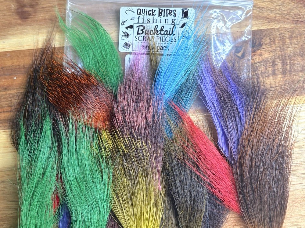 Bulk Bucktail (10 Grams) Assorted Scrap Pieces - Small Pack Variety