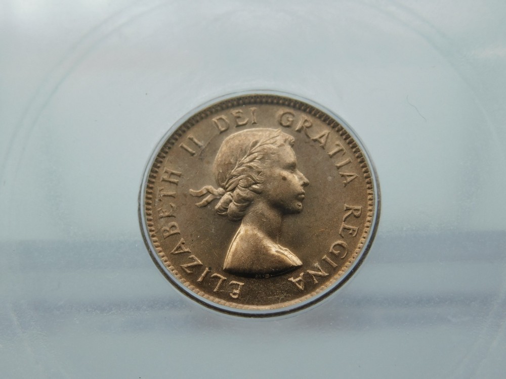 1953 GRADED CANADA SMALL CENT NO STRAP ~ ICG MS65 RD (BT1111)