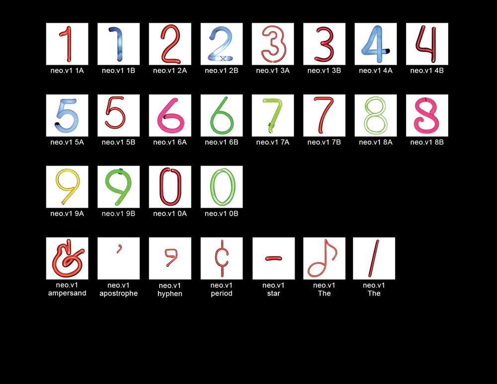 The Architectural, Neon, and Psycho Alphabets