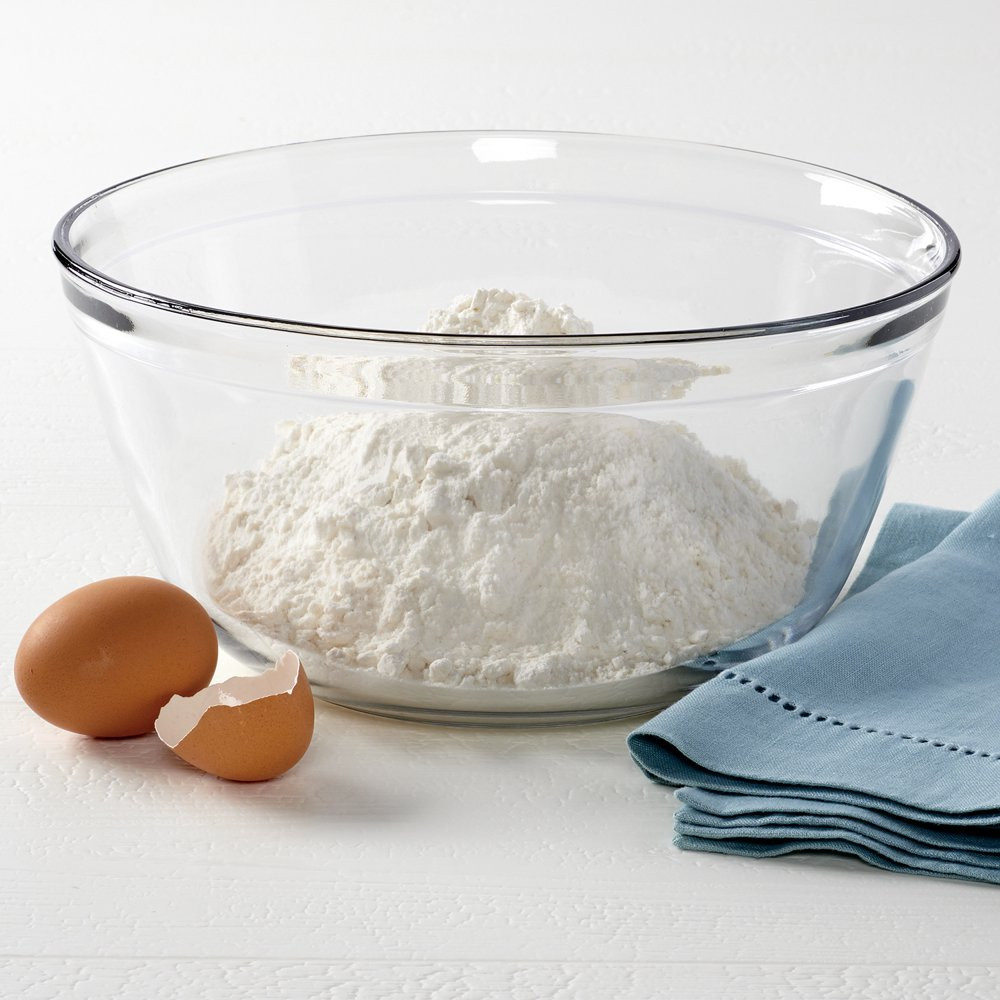 Mainstays Clear Glass Mixing Bowl Baker Kitchen,4QT