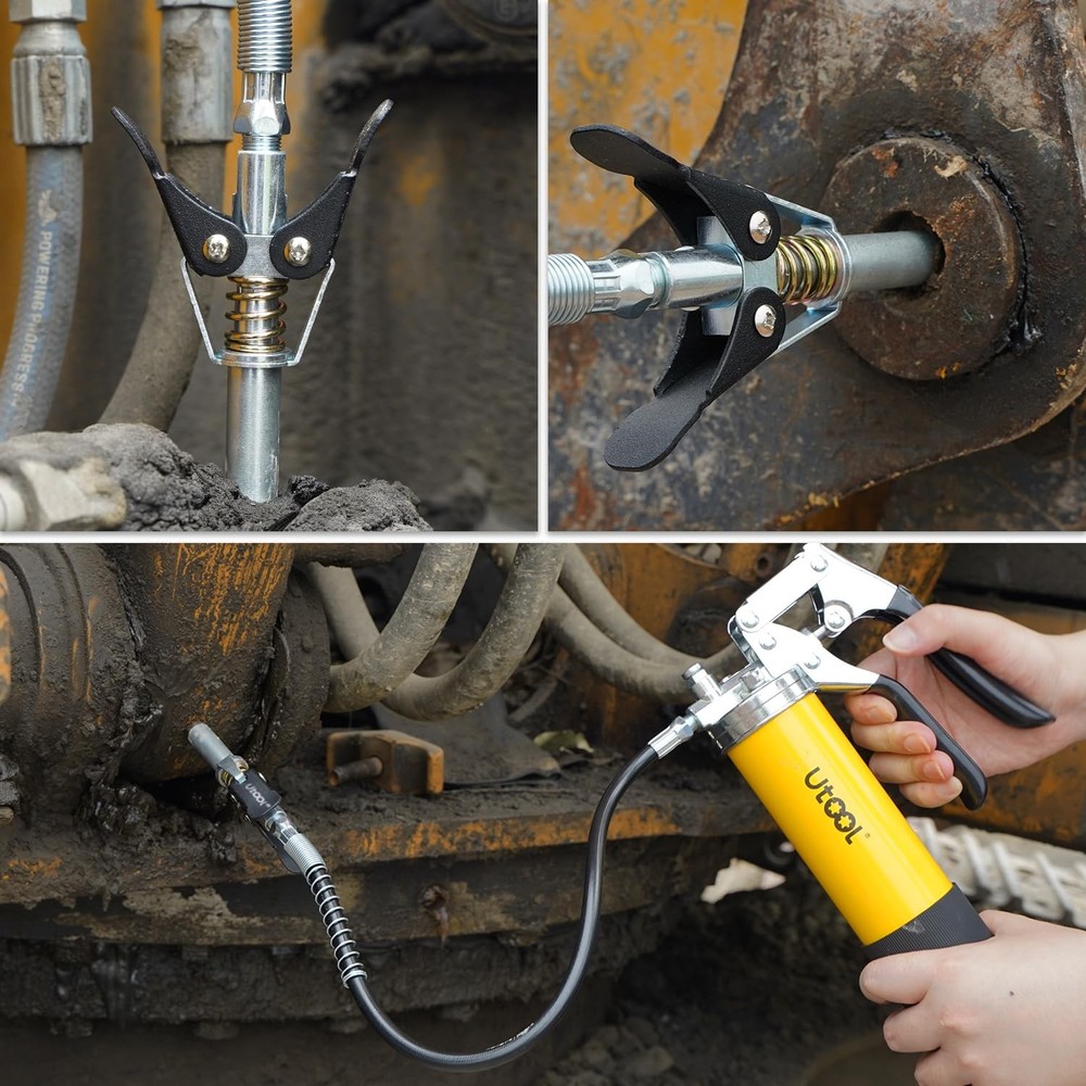 UTOOL Grease Gun Accessory Kit | 1PC Double Handle Coupler 1PC_Coupler_2H