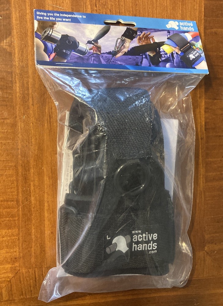Active Hands Limb Difference Gripping Aid | Standard Size For Left Hand | Black