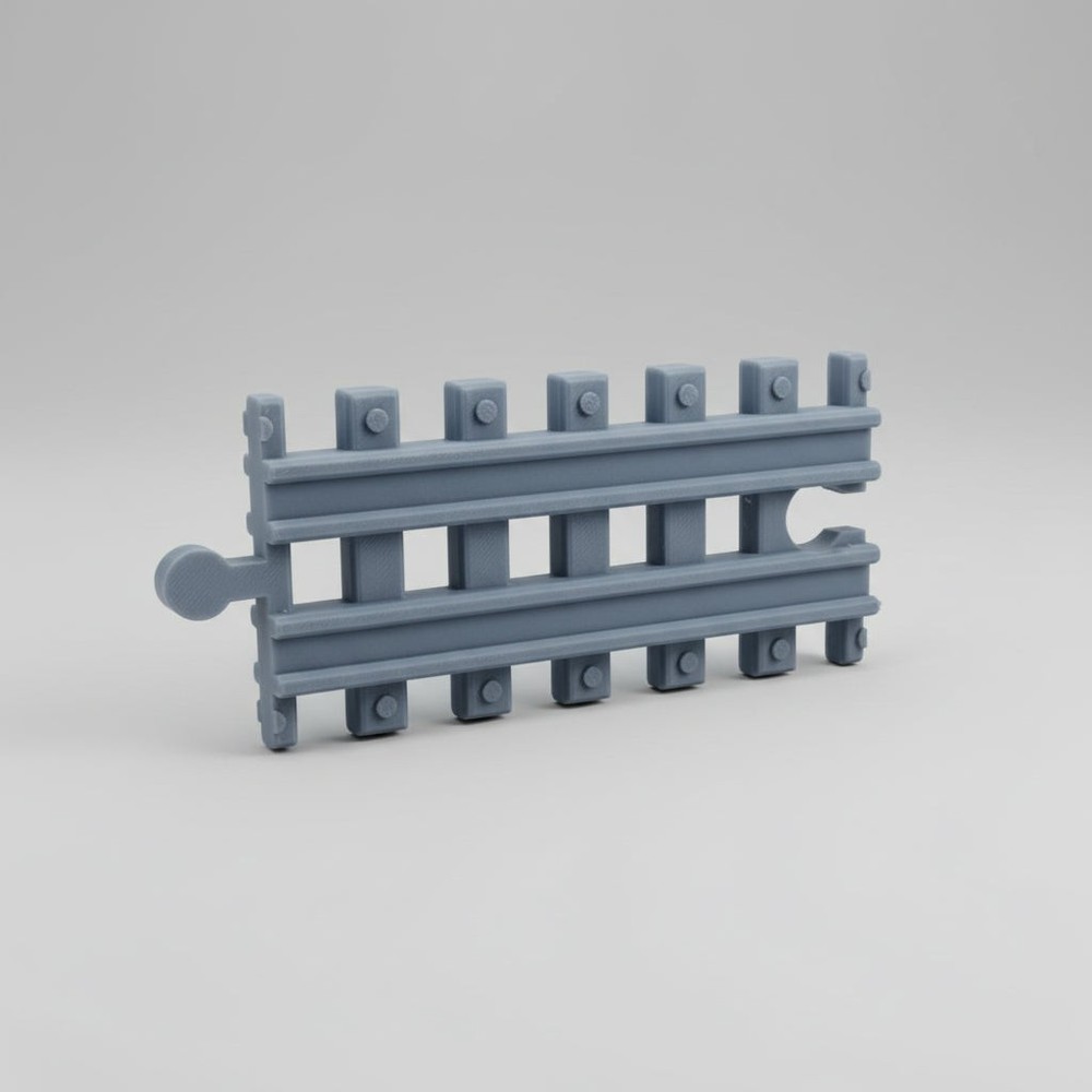 Tiny Train Track Straight 120mm - 3D Printed Connector
