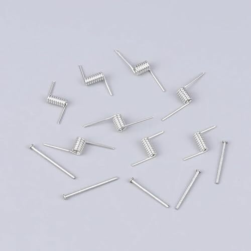 8 Set Hair Claw Clip Spring Replacement with Central Axle Rod for Large Medium