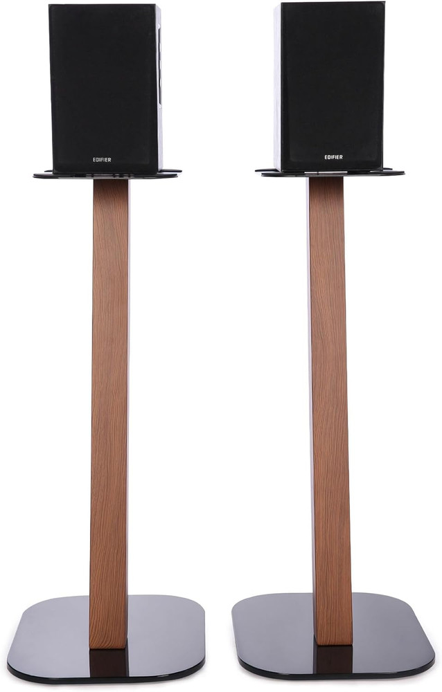 One Pair Fixed Height Universal Speaker Floor Stands - Cedar - 610 Series