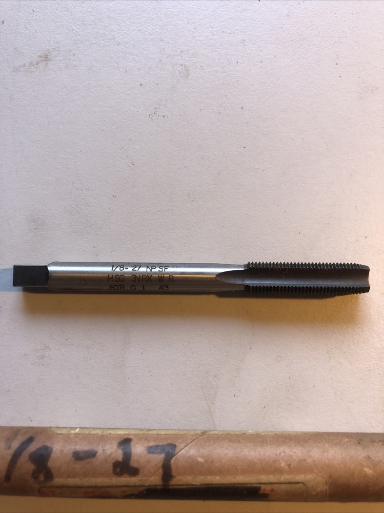 Threadwell 1/8” - 27 Pipe Tap 4 Flute Plug Tap