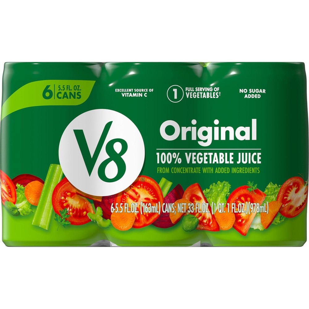 Original 100% Vegetable Juice 5.5 Fl Oz Can 6 Pack