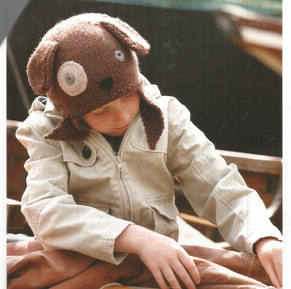 A0156 HUNTER THE HOUND KID'S HAT KNITTING PATTERN