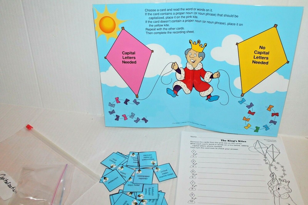 Capitalization Writing Center Language Arts Folder Game Activity Grades 4-5
