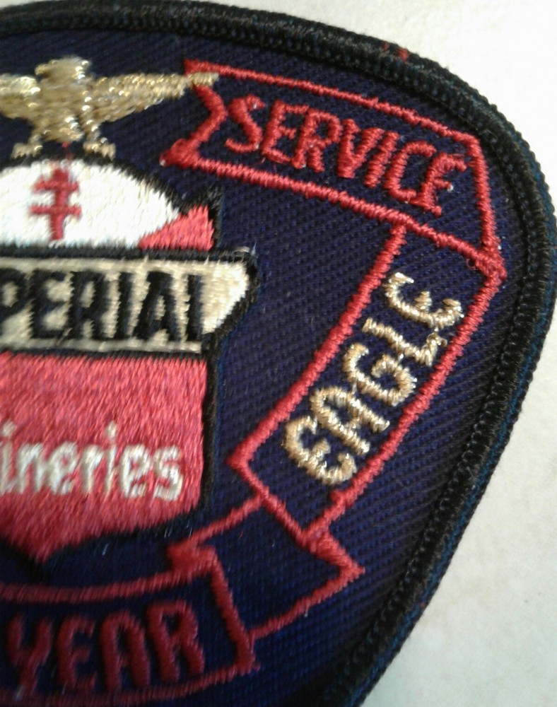 IMPERIAL REFINERIES Vintage Golden Eagle 20YR Award Patch