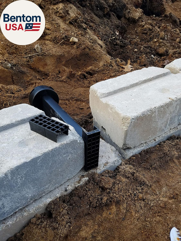 Universal Retaining Wall Block Drain 3-Pack (Grey)