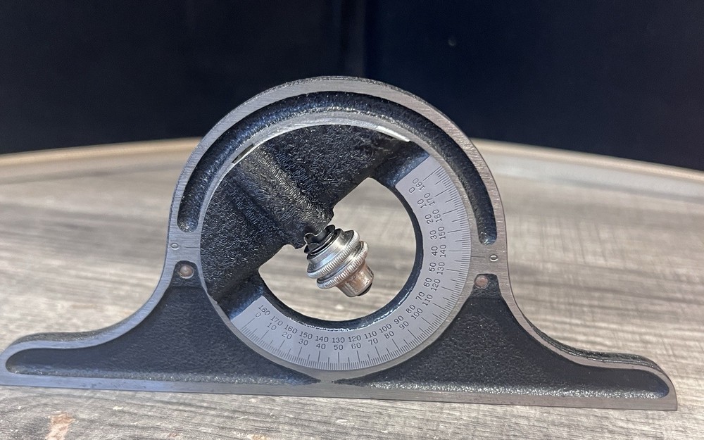 Starrett Satin Chrome Protractor Head CPNR1224W Original box /packaging