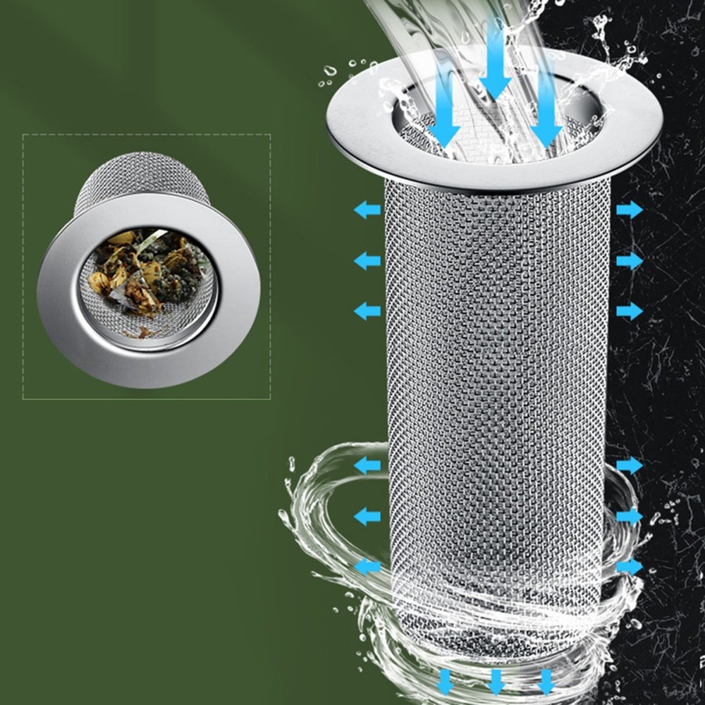 2 Pieces Filter Basket Kitchen Sink Debris Stopper Mesh Strainer