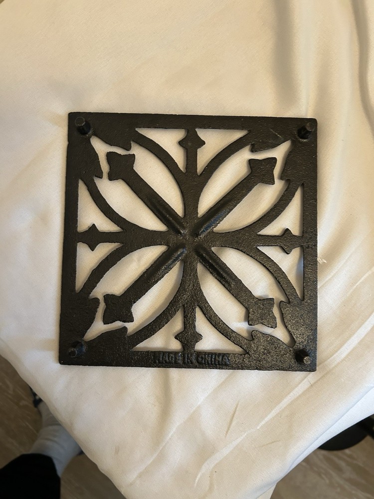 Cast Iron Trivet 7”x7” Preowned See Pics For Condition