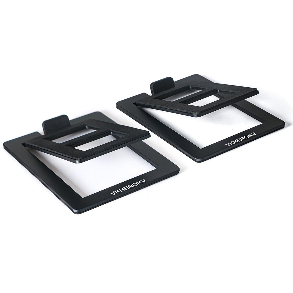 C-1 Desktop Speaker Stands Tilted Tabletop Steel Pair Black