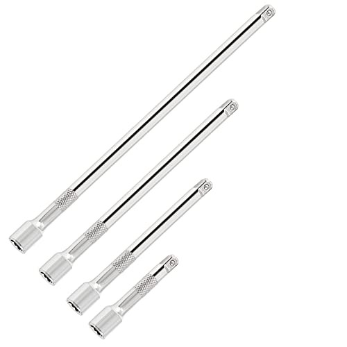 4Pcs Drive Socket Extension Set (Cr-V) Steel Socket Extension Set with Mirror