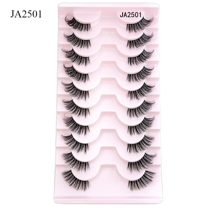 10Pair Half Eyelashes Eyelash Extension Segmented 3D Winged False Eyelash Soft +