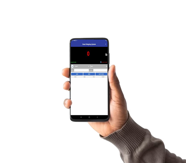 Washdown Safe 2,000 lb Crane Scale LCD Display with Android App & Certificate