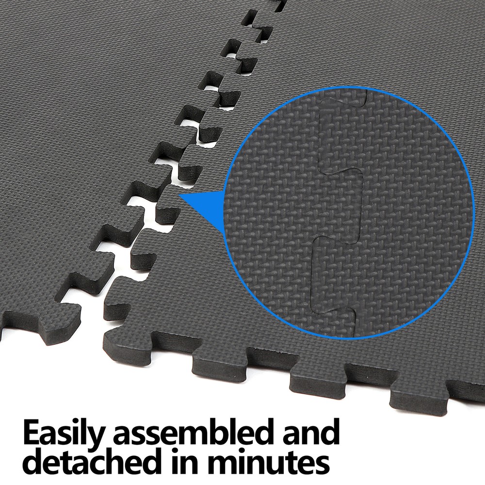 12 Pieces Puzzle Exercise Floor Mat Interlocking EVA Foam Tile 24''x24''x 0.5''