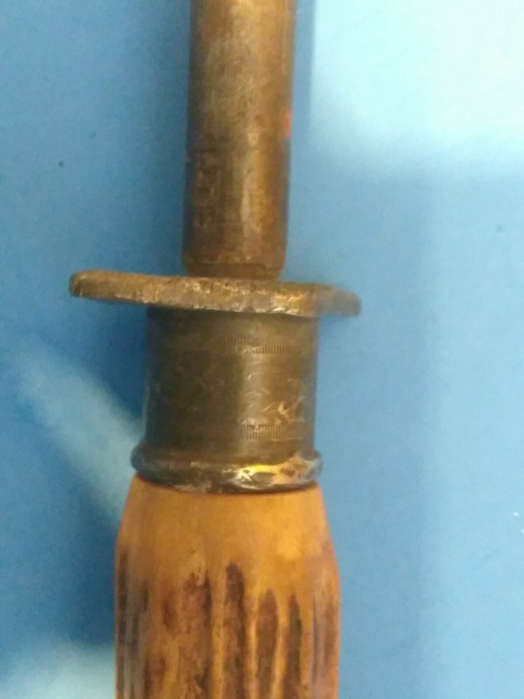 Vintage LEE'S Stag Handle Large Sharpening Rod 12"