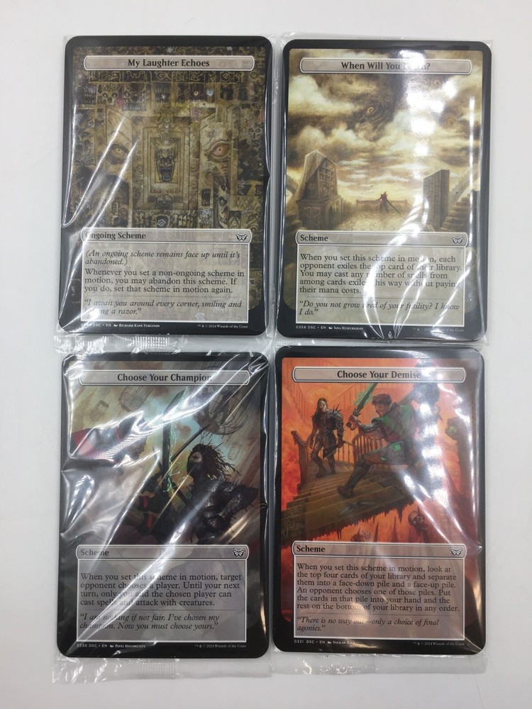 MTG Duskmourn Oversized Commander Cards - Archenemy - Full Set - SEALED