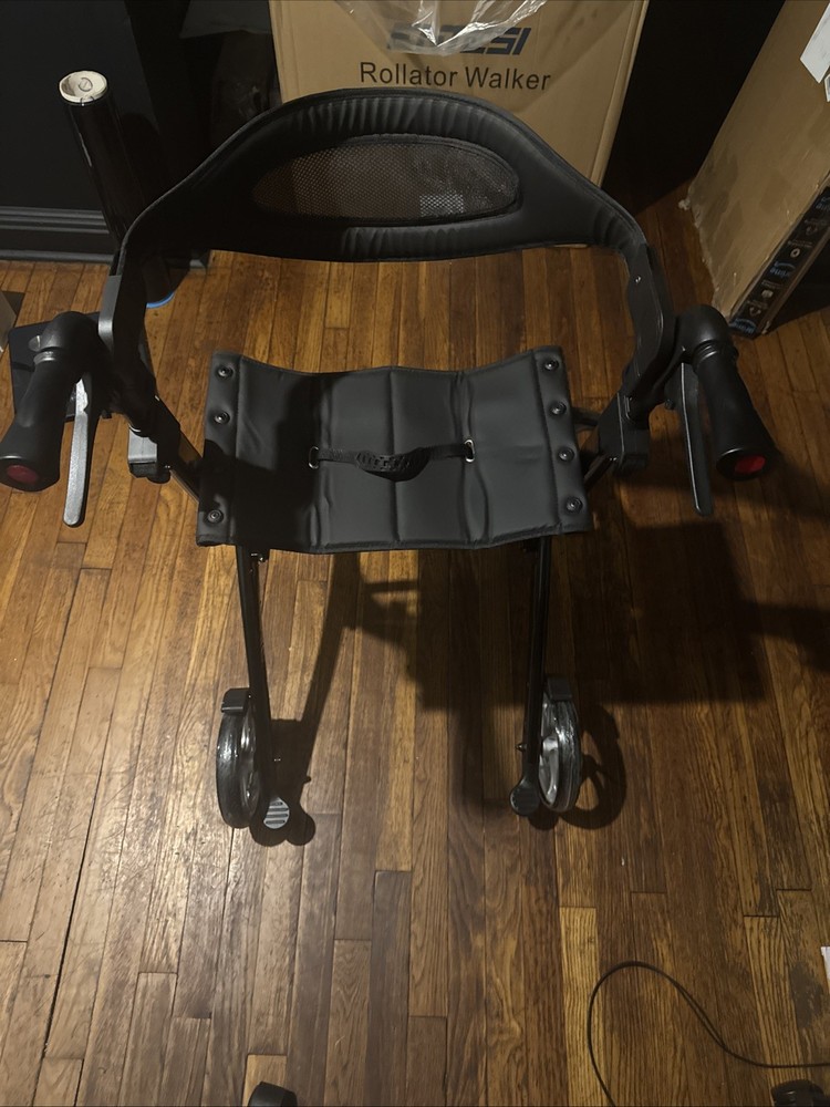 ENTESI Rollator Walker,lightweight Foldable Rollator Walker With Seat & Brakes