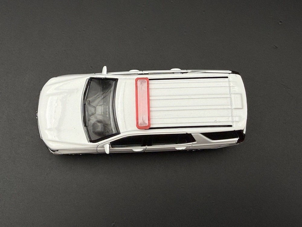 2-Pack 1/64 Scale Model Silver Top Red LED Style Whelen Lightbar 6402RS