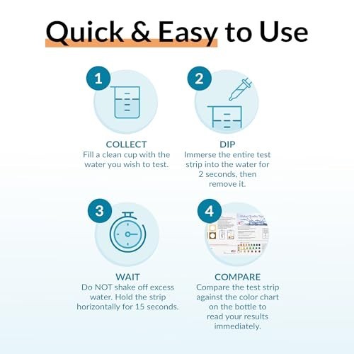 At-Home Water Quality Test Kit - 14 Parameters for Drinking Water Purity - Fast
