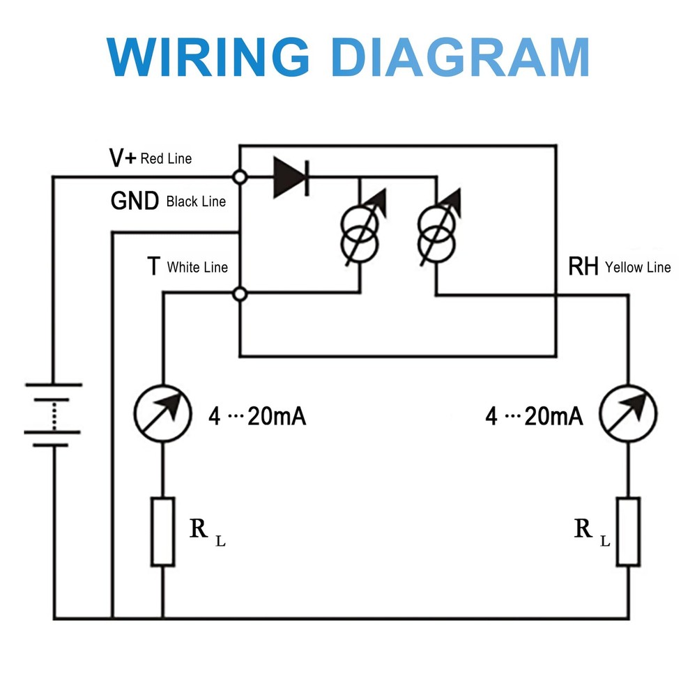 Tzone Temperature and Humidity Sensor 4-20 mA Temp Transmitter,...