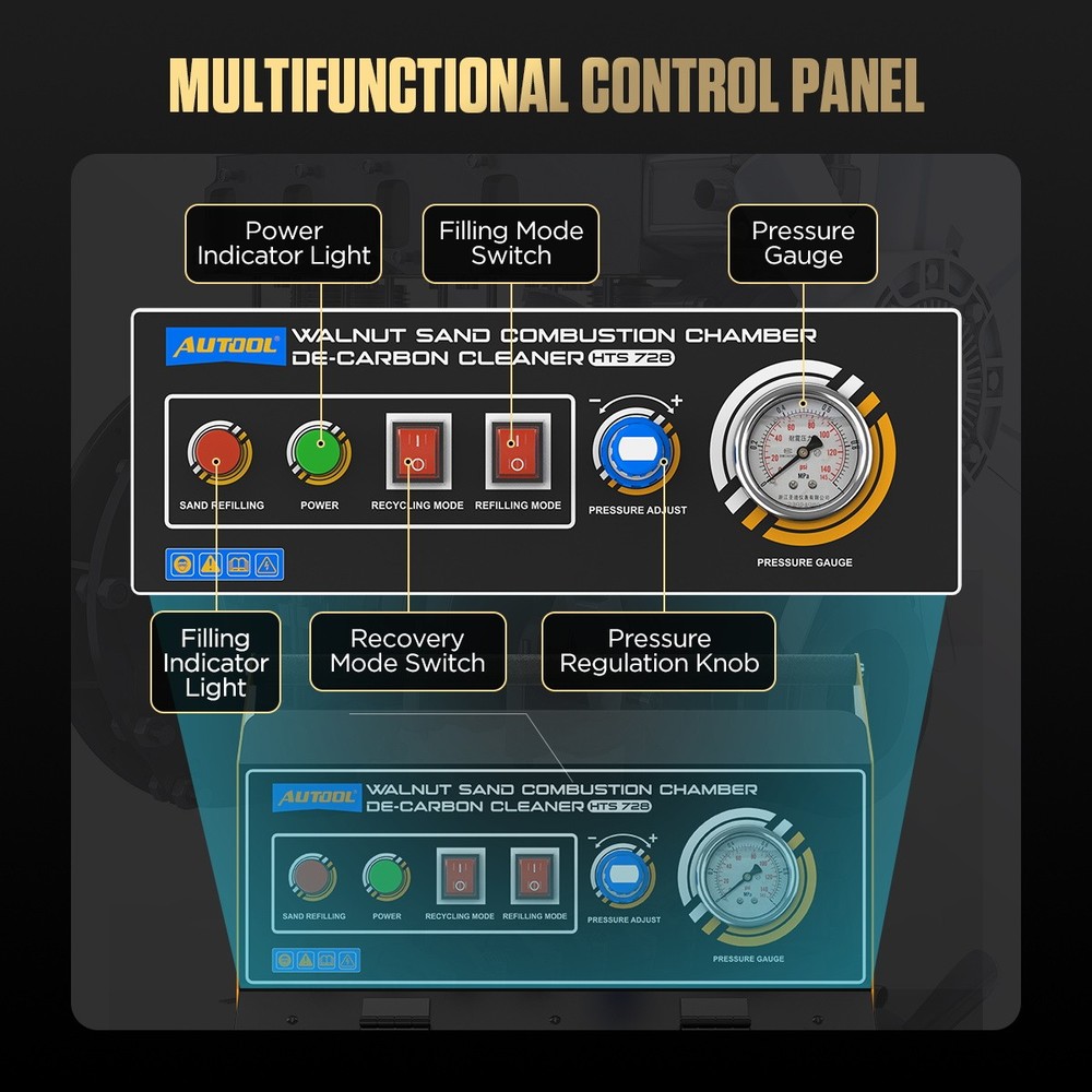 Walnut Sand Blasting Blaster Engine Combustion Chamber Carbon Cleaning Machine