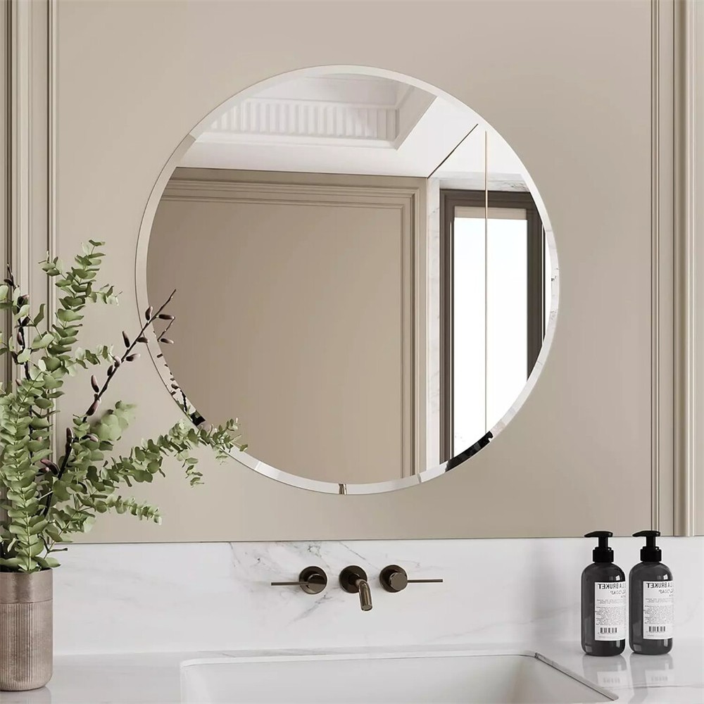Multi-Shape Frameless Bathroom Mirror Prism Bevelled Vanity Mirror for Over Sink