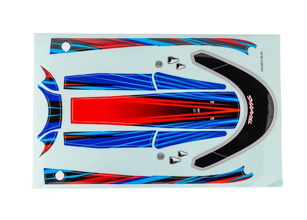 Traxxas 10699-BLUE - Hatch Decal Set, Blue