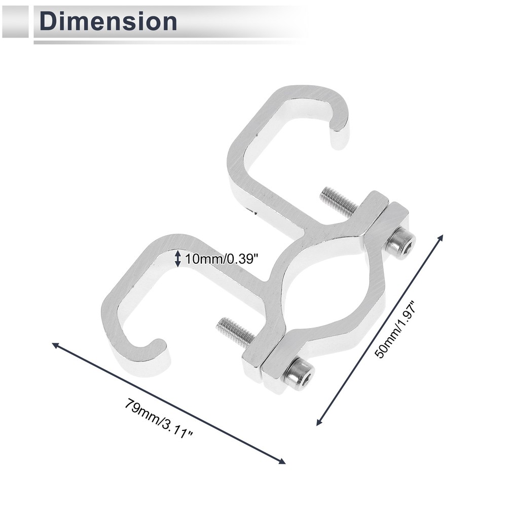 Double Motorcycle Hook, Hex Key, Gasket 1 Set Silver