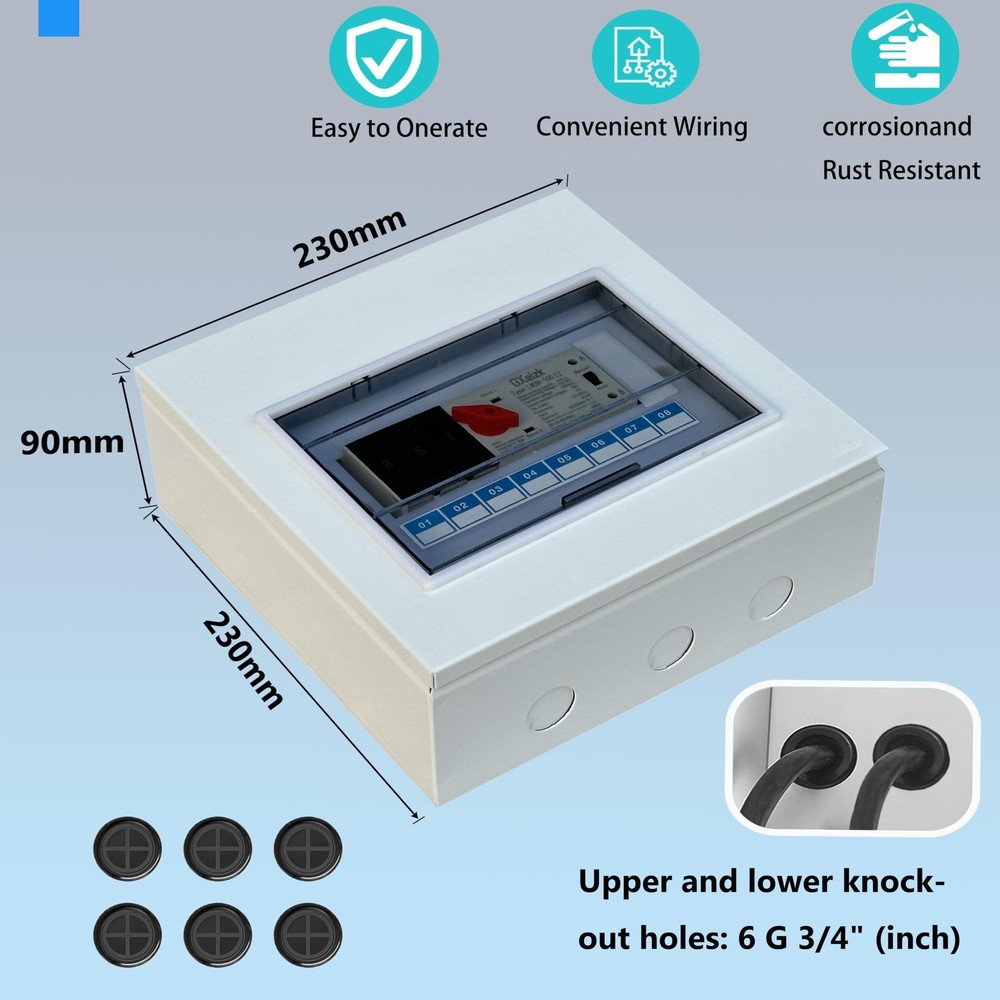 Automatic Generator Transfer Switch 100A 3P 4-Wire 120/240V Automatic/Manual ...