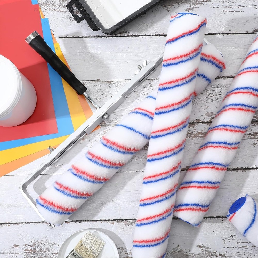 12 Pcs Paint Roller Covers Bulk Microfiber Refill Roller 18 Inch 1/2 Nap