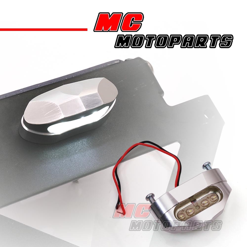 White LED Tail Tidy Number Plate Bracket Light