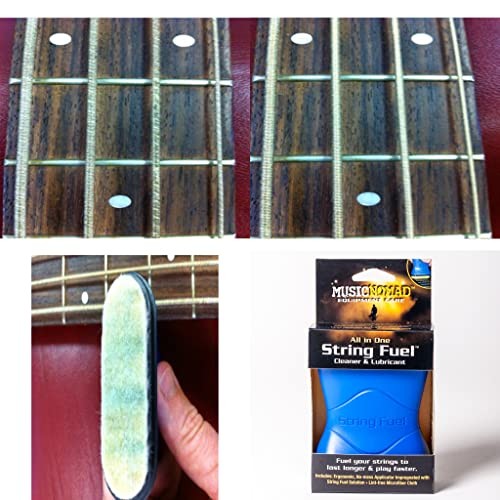 MusicNomad String Fuel Guitar String Cleaner & Lubricant Plus Microfiber Cloth
