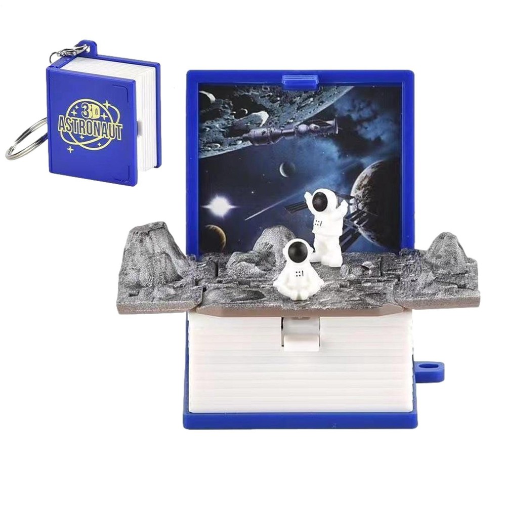 3D Book Keychain for Backpack, Folding Book, 3D Pop Up Mini Toys