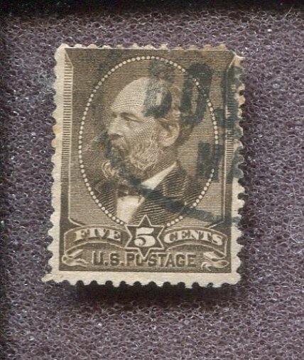 Scott No. 205 - 5c Yellow Brown