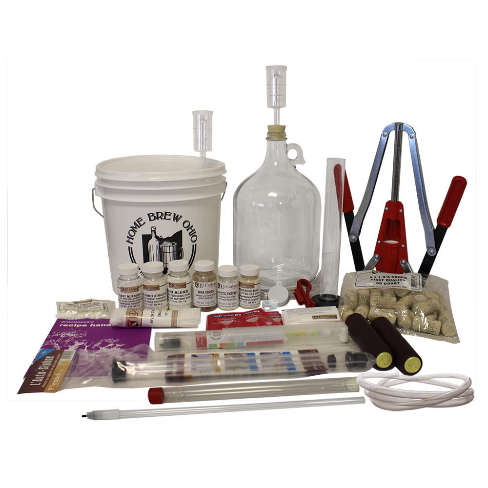 1 Gallon Wine From Fruit Complete 30pc Kit - Only Fruit & Bottles Required