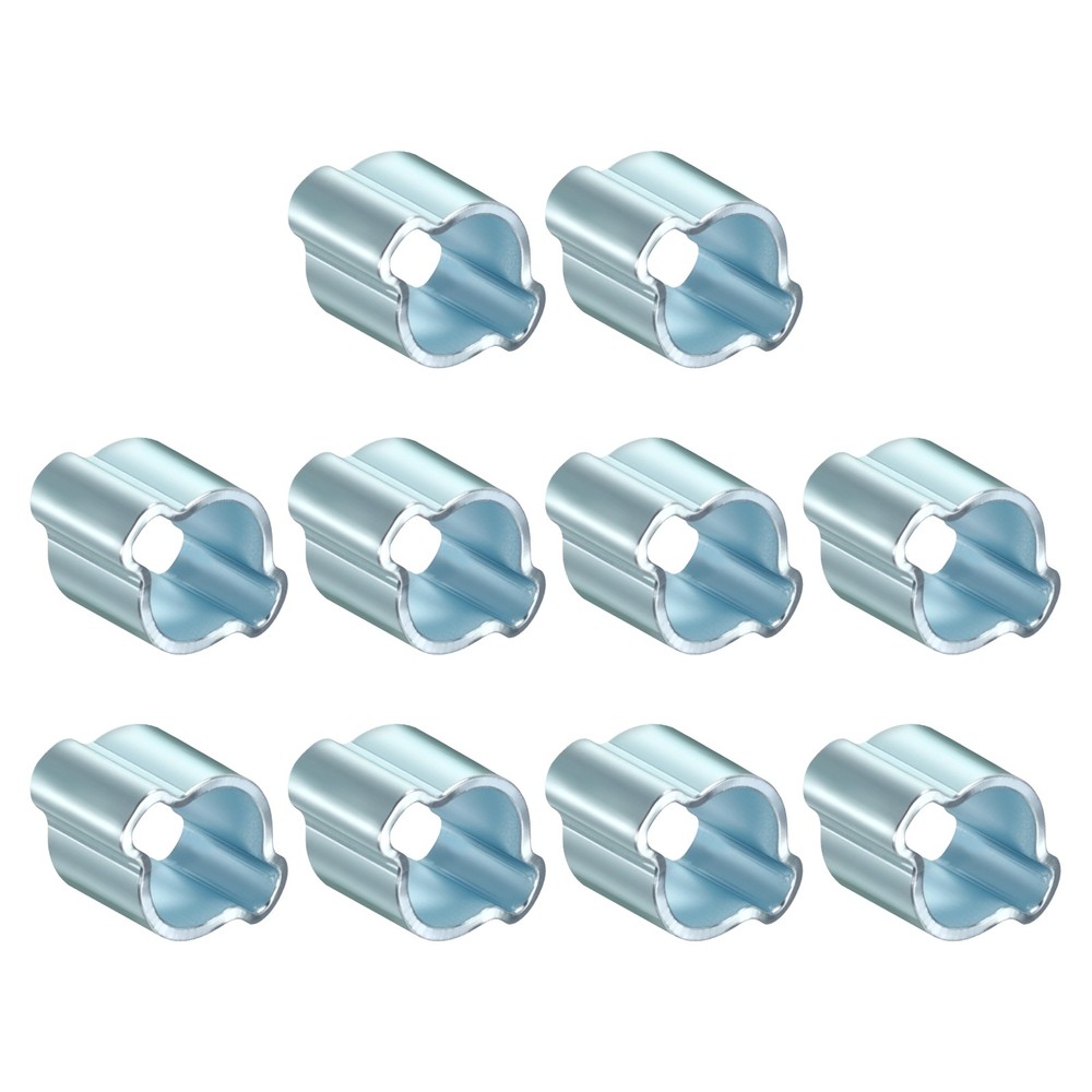 10Pcs Galvanizing Plate Double Ear Hose Clamps, Adjustable 7-9mm