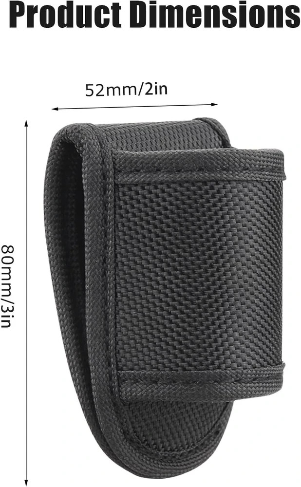 Flashlight Holster for Duty Belt, Open Top D Cell Compact Light Holder Case, Nyl
